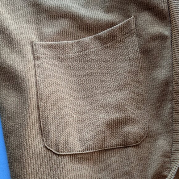 Ivoire golden yellow long jacket with front pockets, Extra Large - Picture 10 of 10